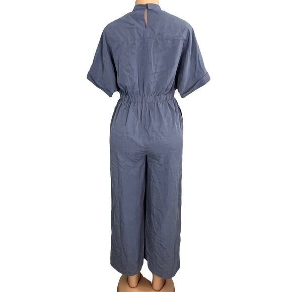 3/$30 🍂 A loves a Blue Short Sleeve Wide Leg Jumpsuit - Picture 4 of 9